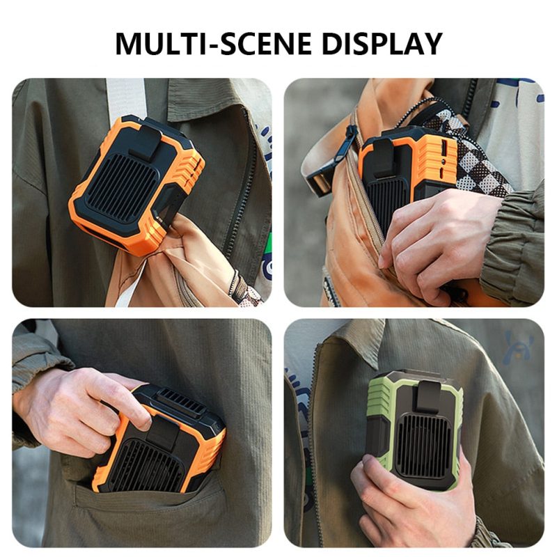 4 Speed Portable Wearable Personal Body Wireless Fan USB Rechargeable - Image 4