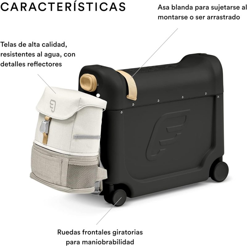 JetKids by Stokke Travel Bundle - Includes Kid Ride-On Suitcase & In-Flight Bed + Crew BackPack - Best for Ages 3-7 - 图片 3