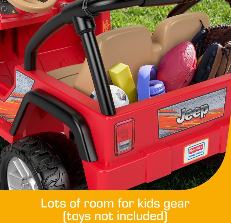 Power Wheels Jeep Wrangler Battery-Powered Ride-on, 12 V, Max Speed: 5 mph - Image 4