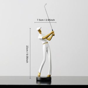 Abstract Golfer figurines