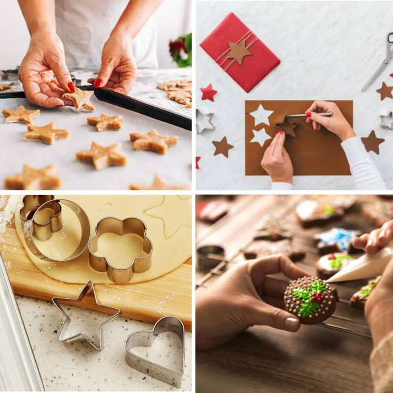 24 Pcs Stainless Steel Cookie Cutters Set- Geometric Assorted Size - Image 5