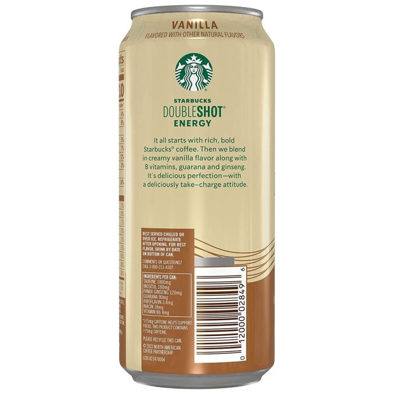 Starbucks Doubleshot Vanilla Espresso Energy Drink 15oz, 12-Pack Cans - Image 4