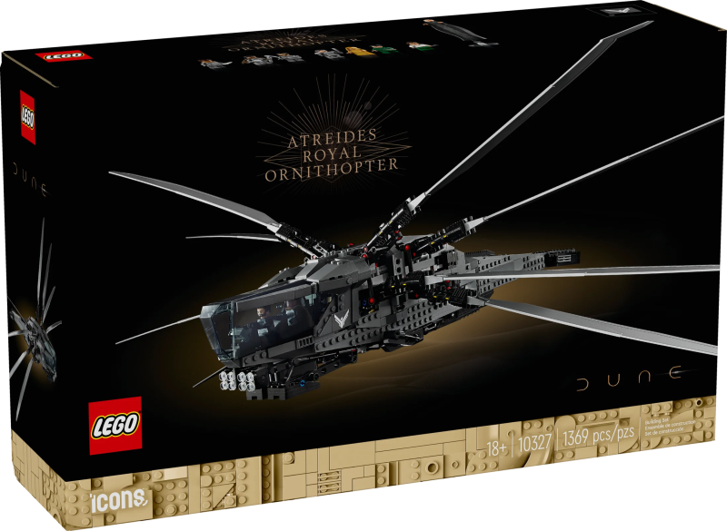 LEGO Icons Dune Atreides Royal Ornithopter, Collectible Dune Inspired Model for Build and Display, Adult Gift Idea for Sci-Fi Movie Fans, 8 Dune Minifigures such as Chani and Baron Harkonnen, 10327 - Image 2
