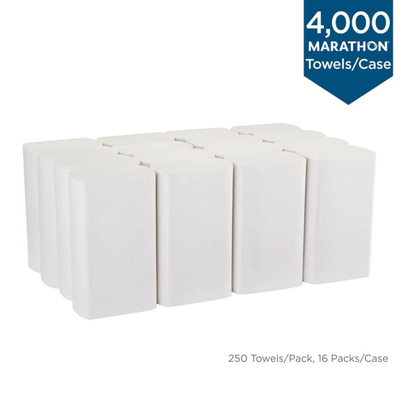 Marathon Multifold 1-Ply Paper Towels, 9.2′′x9.4′′, White, 4000 Towels/Case, SFI Certified - Image 6