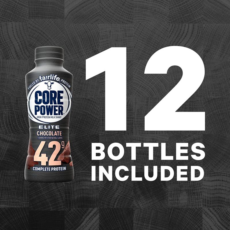 Core Power Elite High Protein Shakes (42g), Chocolate, Ready to Drink for Workout Recovery, 14 Fl Oz (Pack of 12) - 图片 17