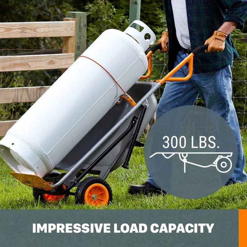 Worx WG050 Aerocart 8-in-1 Yard Cart / Wheelbarrow / Dolly - MadeInUSA - Image 7