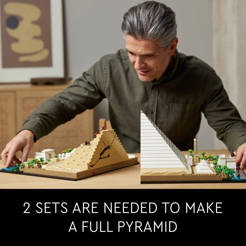 LEGO Architecture Great Pyramid of Giza Set 21058, Home Décor Model Building Kit, Creative Gift Idea - Image 6