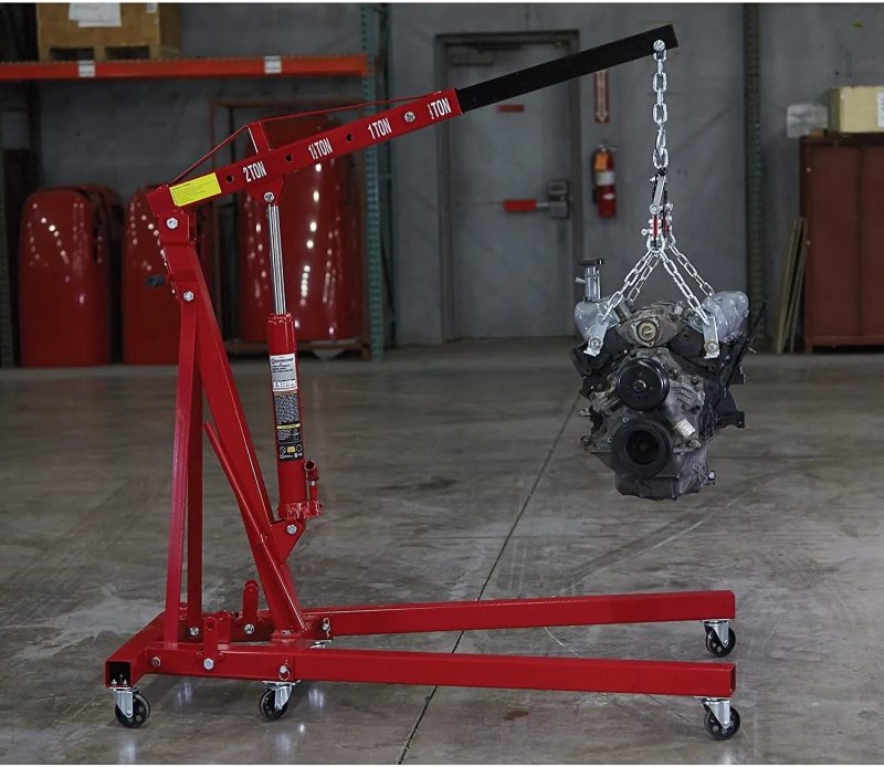 Strongway Hydraulic Engine Hoist with Load Leveler �C 2-Ton Capacity, 1in.-82 5/8in. Lift Range - Image 7