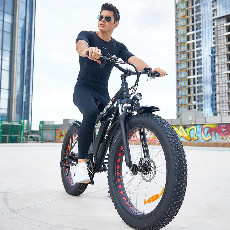 Speedrid Electric Bike 48V 500W Fat Tire Electric Bike Snow Bike 26′′ 4.0, 48V 10Ah Removable Battery and Professional 7 Speed - Image 8