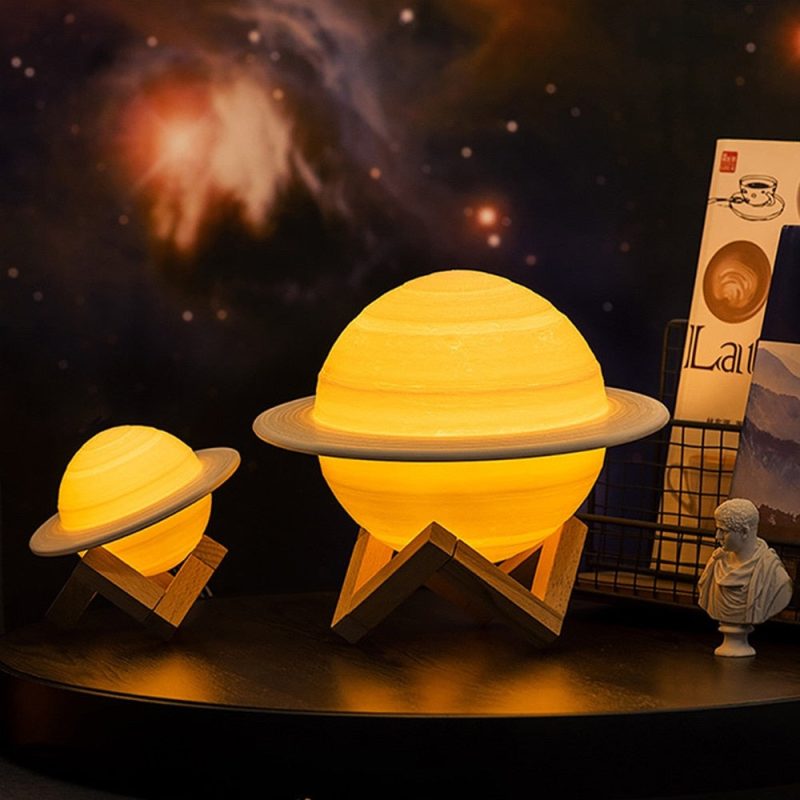 3D Saturn Lamp – Realistic Planet Night Light for Cosmic-Themed Home Decor - Image 3