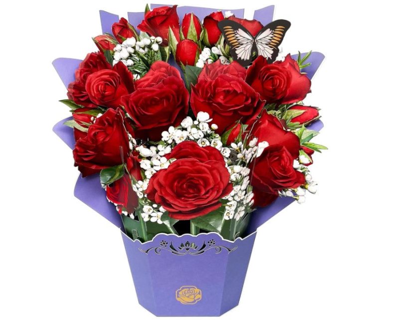3D Large Paper Pop-Up Music Light Flower Rose Sunflower Tulip Bouquet Greeting Valentine Heart Card with Envelope - Image 9