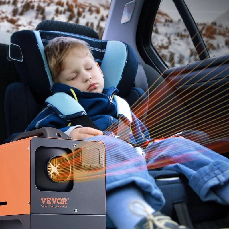 VEVOR DIESEL Air Heater All-in-One 27,296 BTU 12V DIESEL Heater 8KW w/Bluetooth App LCD Portable Other Fuel Type Space Heater - MadeInUSA - Image 2