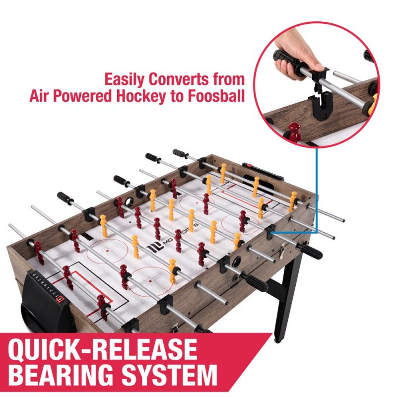 MD Sports 48" Combo Air Powered Hockey, Foosball, and Billiard Game Table - Image 7