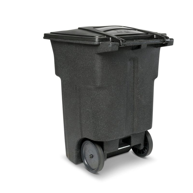 Toter 96 Gallon Trash Can with Smooth Wheels and Lid ; - Image 5