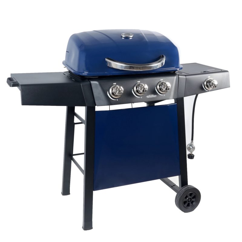 RevoAce 3 Burner Propane Gas Grill Including a Side Burner, Blue Sapphire, GBC1729WBS, New - Image 8