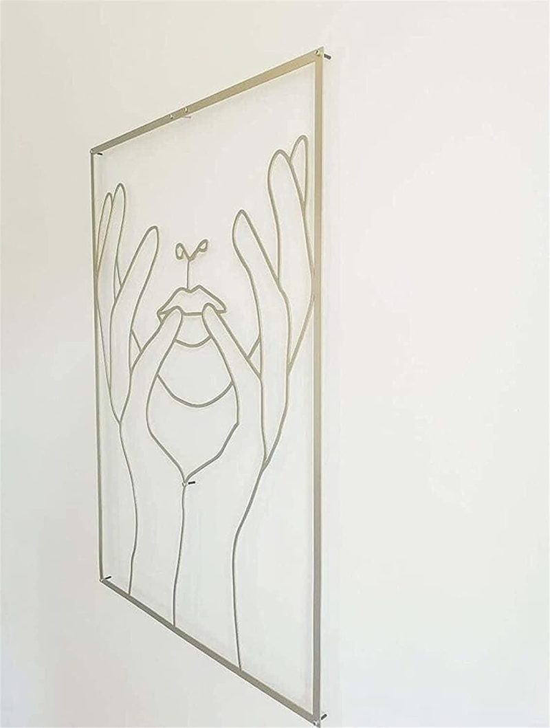 Abstract Single Line Metal Wall Art - Image 2