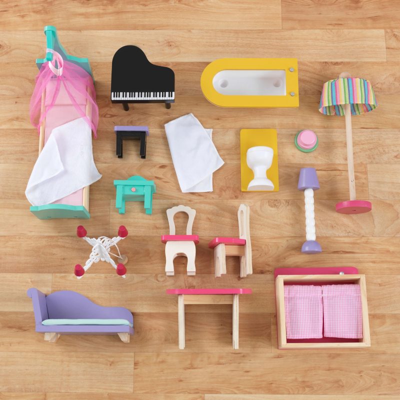 KidKraft Annabelle Wooden Dollhouse with Elevator, 17 Accessories - Image 5