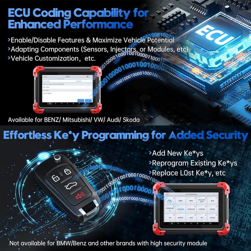 XTOOL D7 OBD2 Scanner: 2024 Automotive Diagnostic Tool with ECU Coding, Bidirectional Controls, 36+ Resets, Android 10, 3-Year Updates - Image 4
