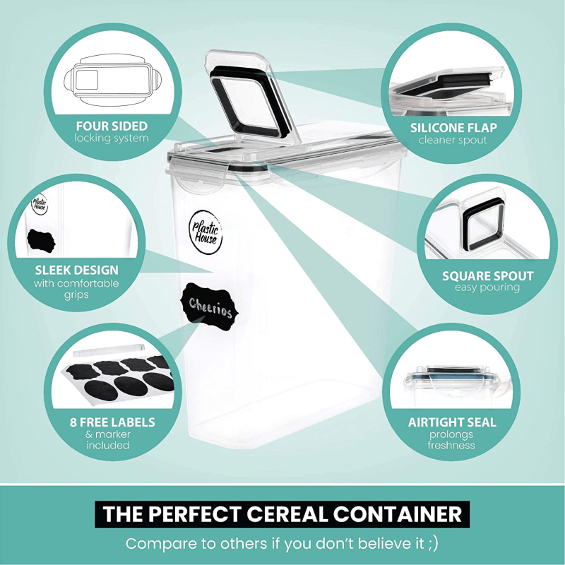 4L Large Airtight Storage Container Set With Durable Lids - Image 6