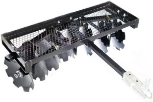2024 Titan Distributors Inc. 4-Ft Notched Disc Harrow Attachment Pull Behind for ATV and UTV 2-in Towball Hitch NO250072