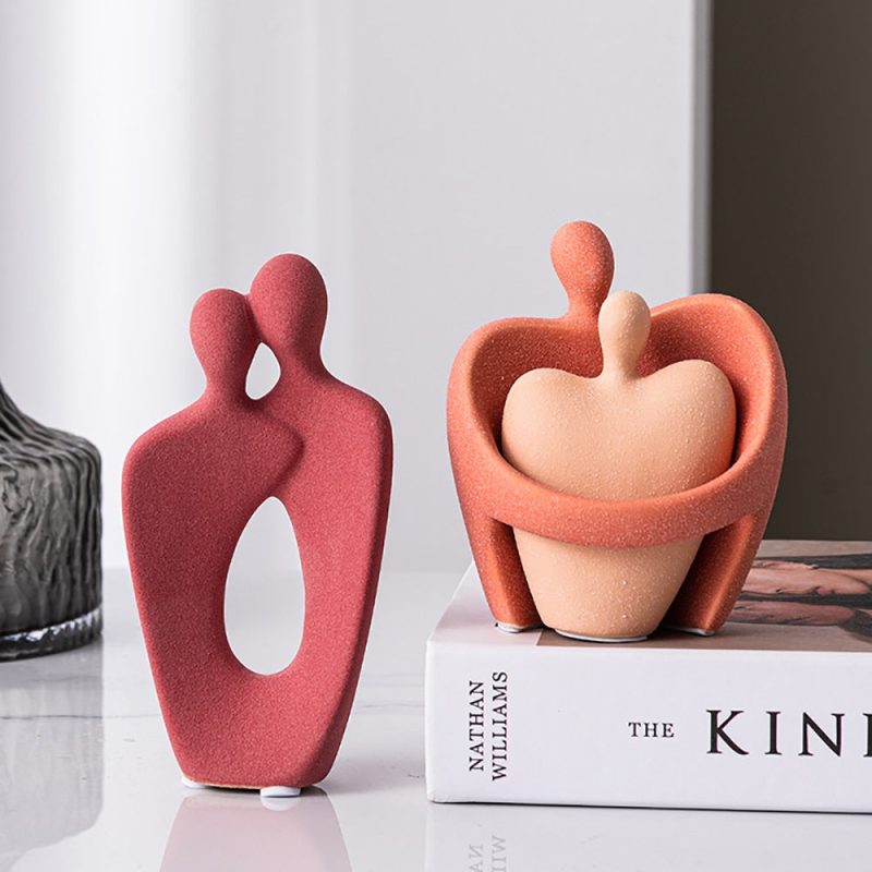 Abstract Ceramic Love Sculpture - Image 2