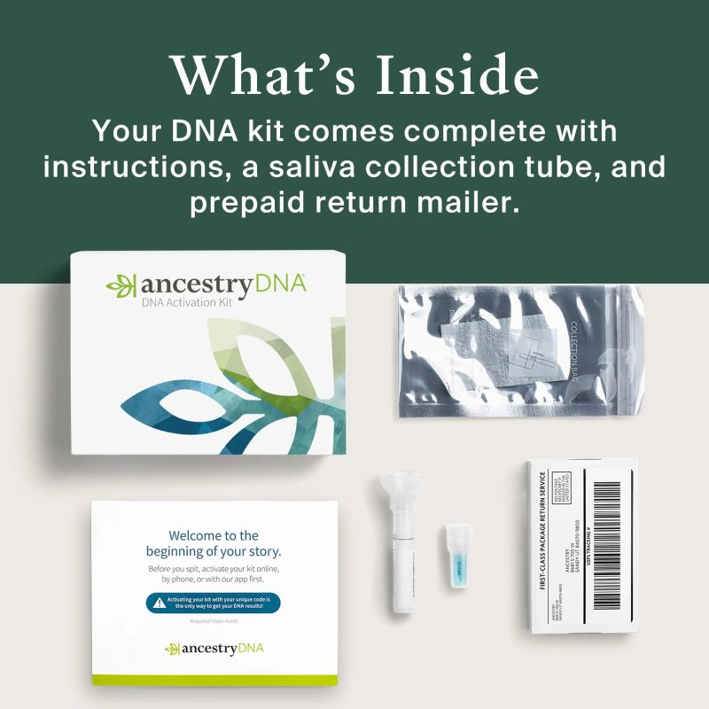 AncestryDNA Genetic Test Kit: Personalized Genetic Results, DNA Ethnicity Test, Complete DNA Test - MadeInUSA - Image 6