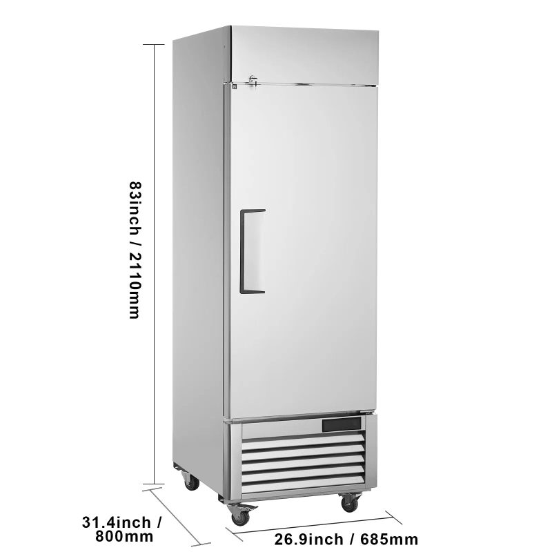 SKYSHALO Commercial Freezer 19.32 Cu.ft Reach In Upright Freezer 1 Door 4 Shelves - Image 8