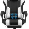 GTPLAYER Gaming Chair, Computer Chair with Footrest and Lumbar Support, Height Adjustable Game Chair with 360  -Swivel Seat and Headrest and for Office or Gaming (White) - Image 7
