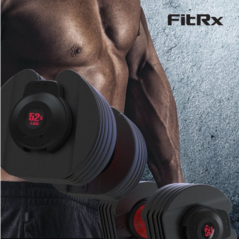 FitRx Smart Bell, Quick Select Adjustable Dumbbell, 5-52.5 Lbs - Image 10