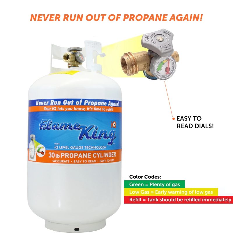 Flame King 30lb Propane Tank LP Cylinder with OPD & Gauge - Image 6