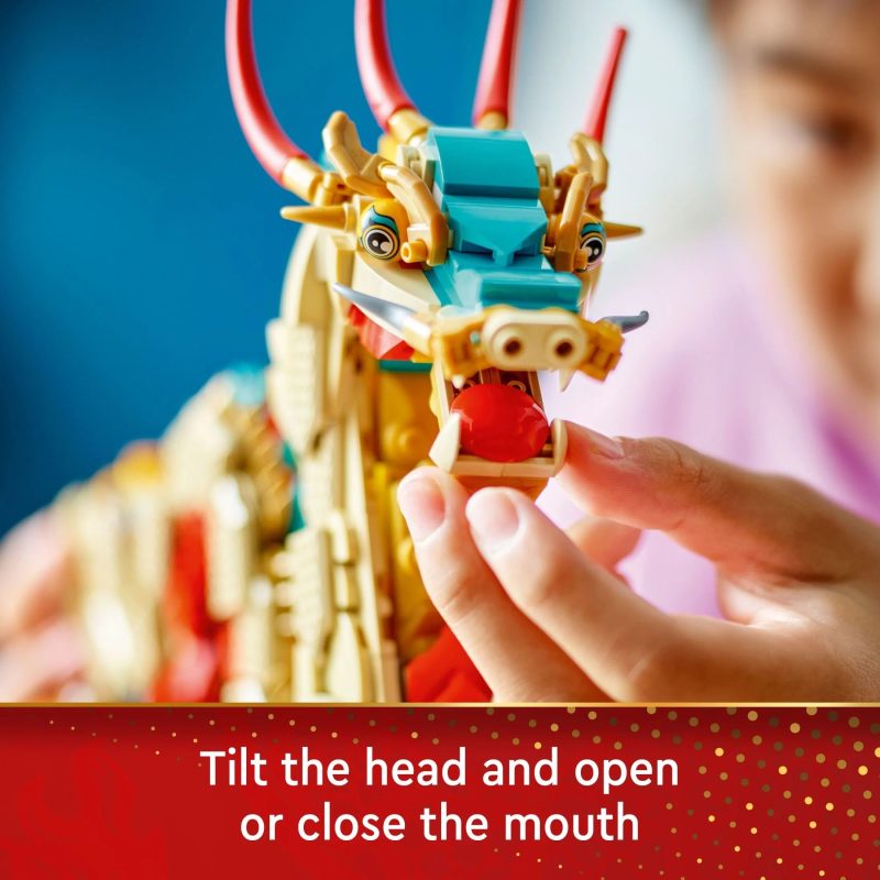 LEGO Spring Festival Auspicious Dragon Buildable Figure, Educational Toy for Kids, Dragon Toy Building Set, Great Spring Festival Decoration or Unique Gift for Boys and Girls Ages 10 and Up, 80112 - Image 5