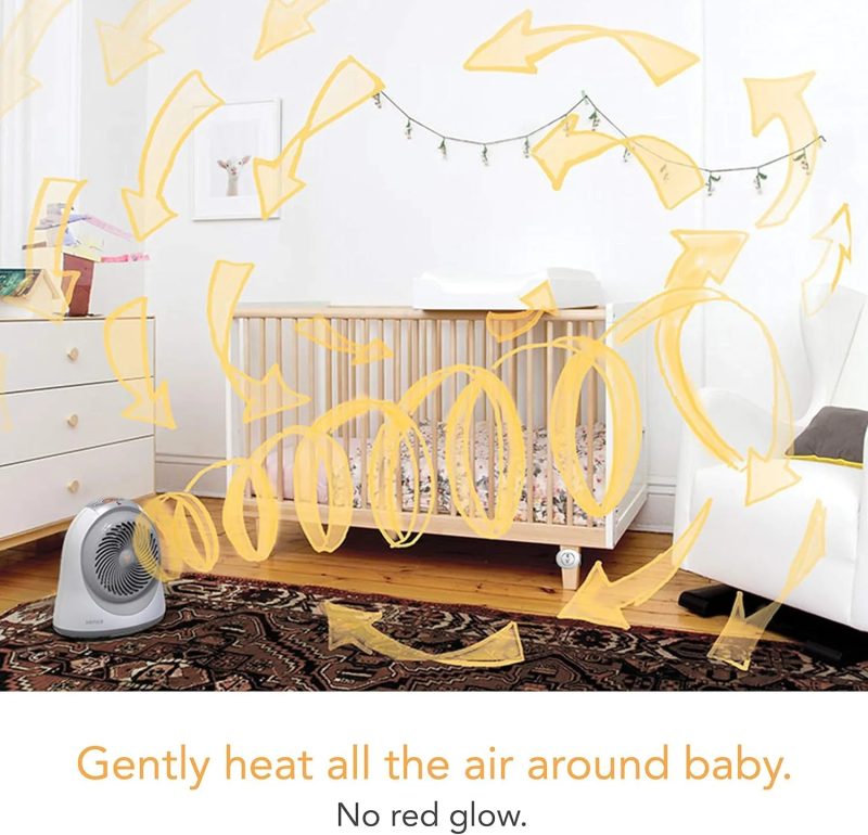 Vornadobaby Sensa Nursery Space Heater - 1200W with Adjustable Thermostat Electric Heater - Image 4