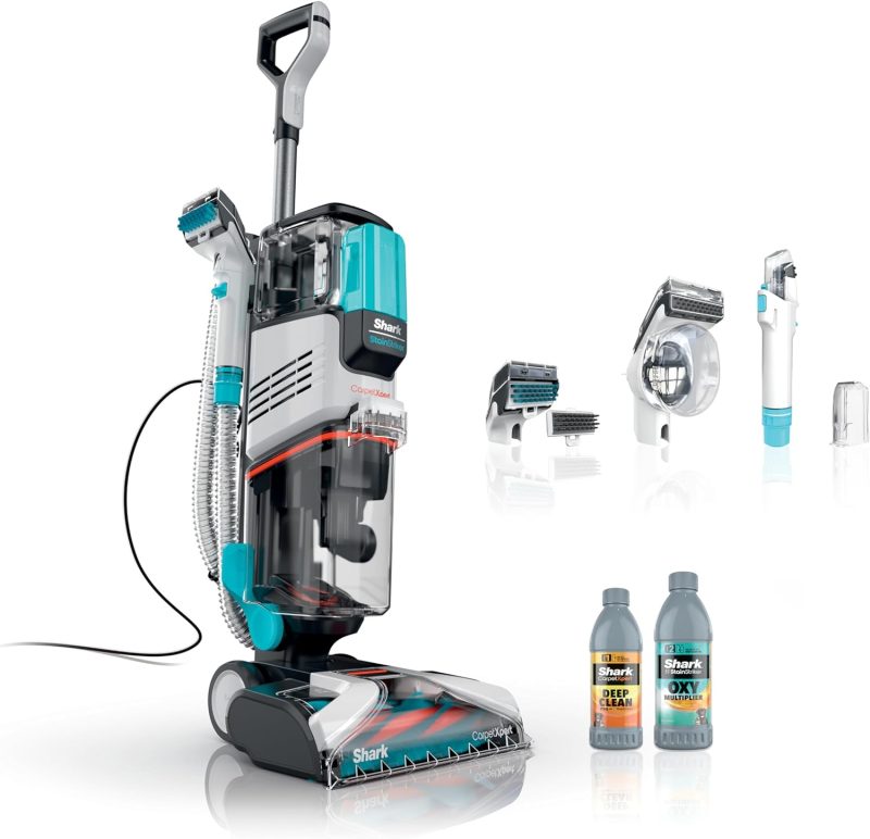 Shark CarpetXpert EX201 Carpet Cleaner, Cyan �C Deep Cleaning with StainStriker, Perfect for Pets, Includes Spot & Stain Remover Tools