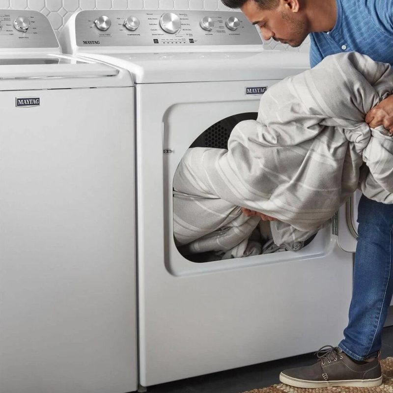 Maytag - 7.0 Cu. ft. Electric Dryer with Wrinkle Prevent - White - MadeInUSA - Image 10