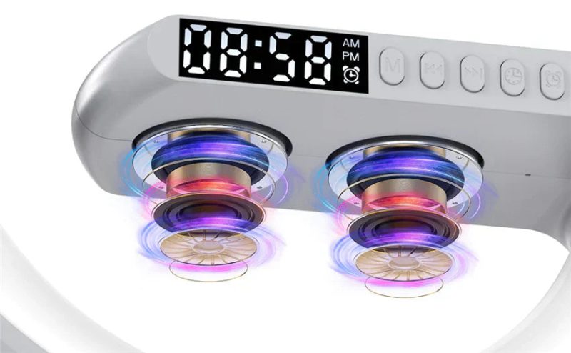 4-in-1 Smart Alarm Clock | Mood Light | Bluetooth Speaker | Wireless Charger - Image 4