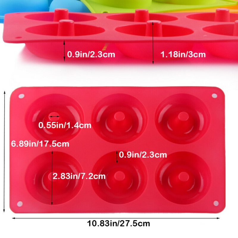 6-Hole Silicone Donut Baking Pan - Image 3