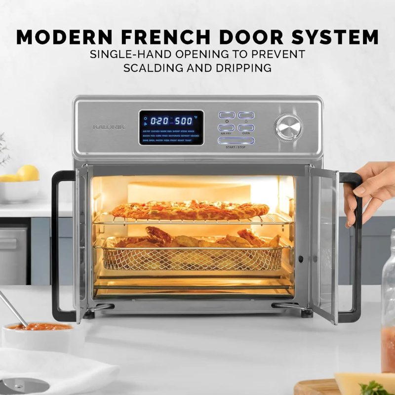 Kalorik MAXX庐 Digital Air Fryer Oven, 26 Quart, 10-in-1 Countertop Toaster Oven & Air Fryer Combo-21 Presets up to 500 degrees, Includes 9 Accessories & Cookbook - 图片 9