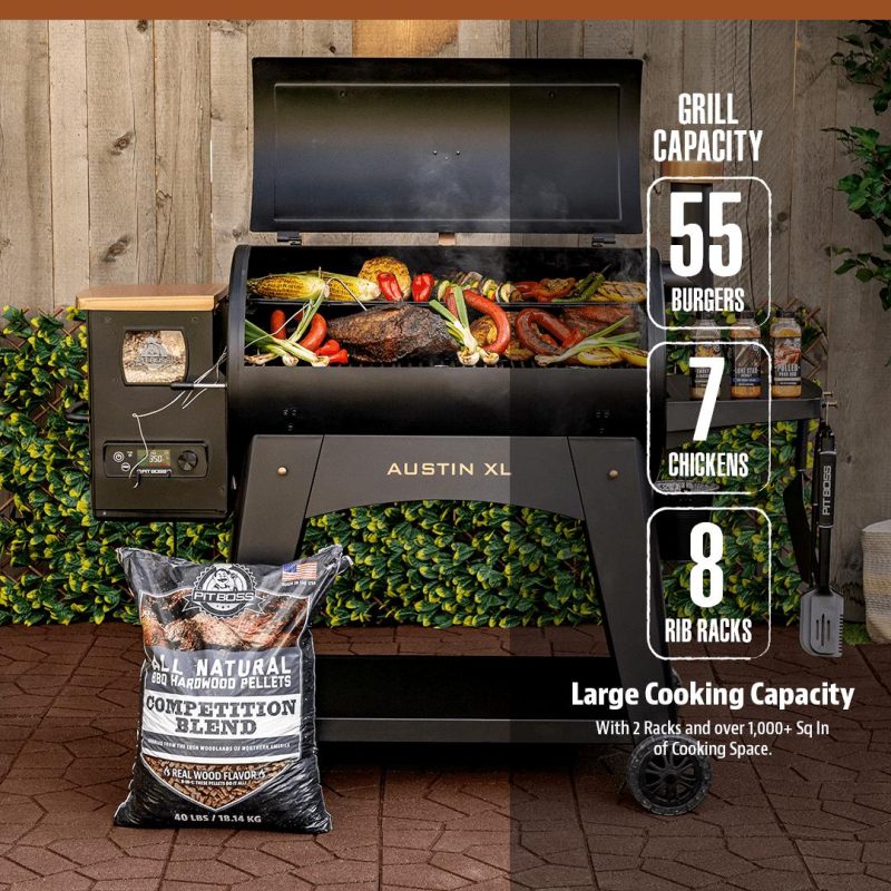 Pit Boss Austin XL 1000 Sq in Wood Fired Pellet Grill and Smoker – Onyx Series - Image 13