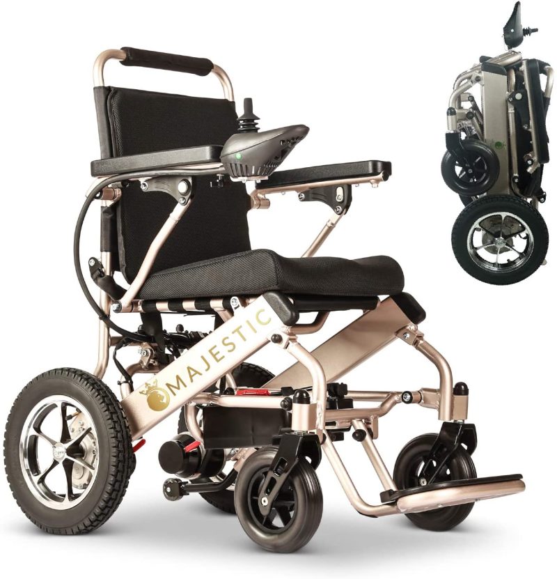 2020 New Folding Ultra Lightweight Electric Power Wheelchair, Silla de Ruedas Electrica, FDA Approved and Air Travel Allowed, Heavy Duty, Mobility Motorized, Portable Power (17.5′′ Seat Width) - Image 17