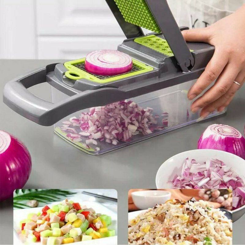 15-In-1 Vegetable Fruit Chopper, Cutter, Veggie Dicer Slicer With Container - Image 10