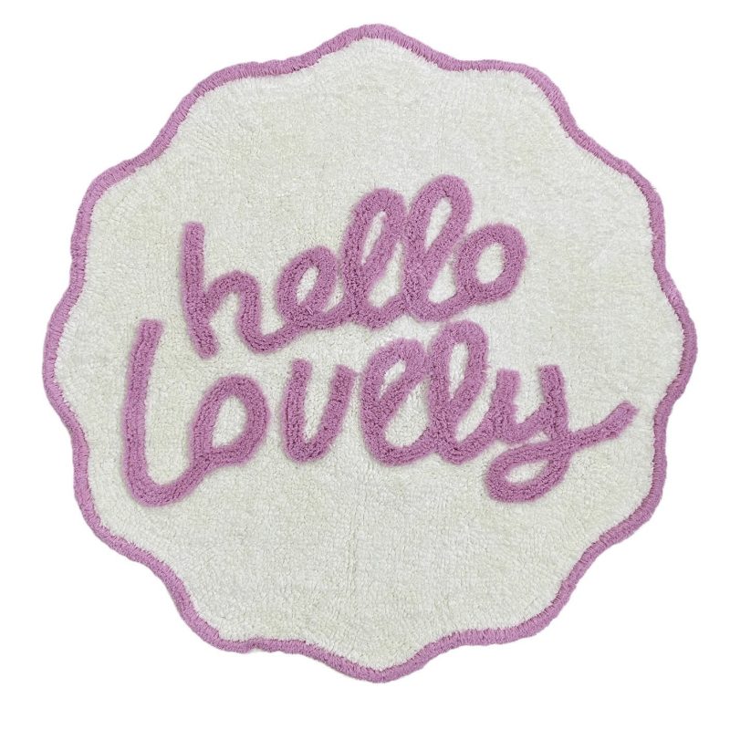 “Hello Lovely” Round Rug