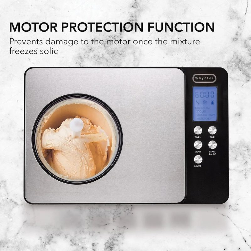 Whynter Built-in Compressor LCD Digital Display Automatic Ice Cream Maker Yogurt Maker - Image 4