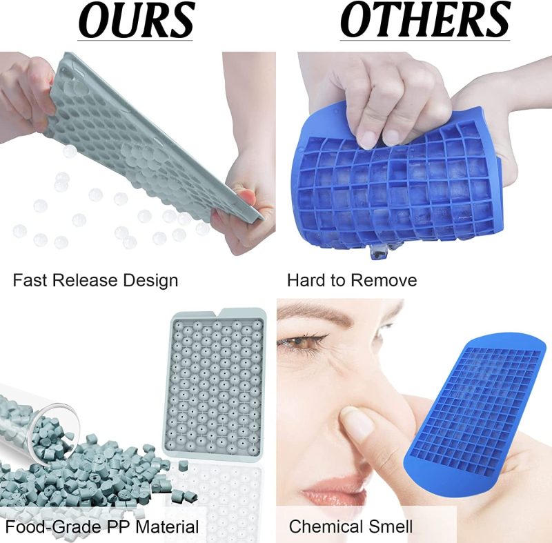104 X 4pcs Mini Ice Cube Trays & Ice Bin & Ice Scoop - Image 5