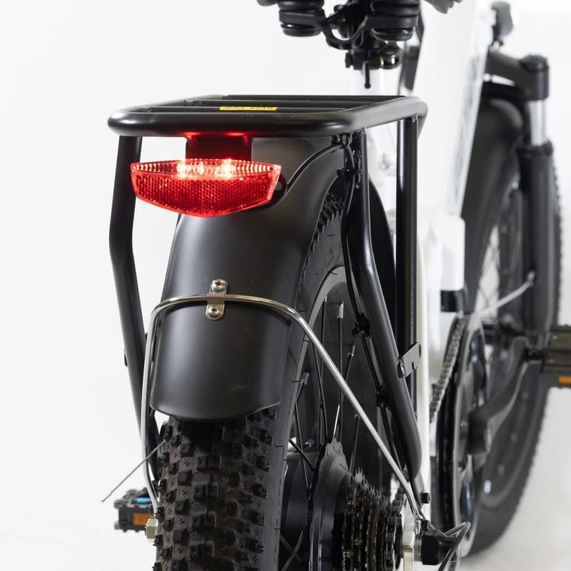 GOTRAX F2 Step-Through Foldable Electric Bike - 20" x 3" Air Filled Tires - 20MPH & up to 40 Mile Range - White - MadeInUSA - Image 2