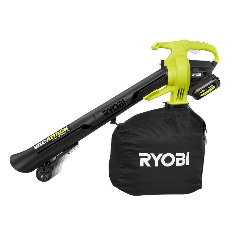 RYOBI 40V Vac Attack Cordless Leaf VacuumMulcher with (2) 5.0 Ah Batteries and (1) Charger RY40451-2B - Image 4