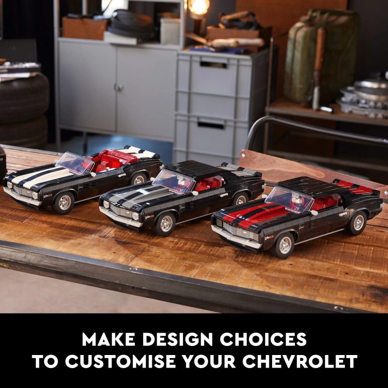 LEGO Icons Chevrolet Camaro Z28 10304, Customizable Classic Car Model Building Kit for Adults, Vintage American Muscle Car, Great Gift Idea - Image 6