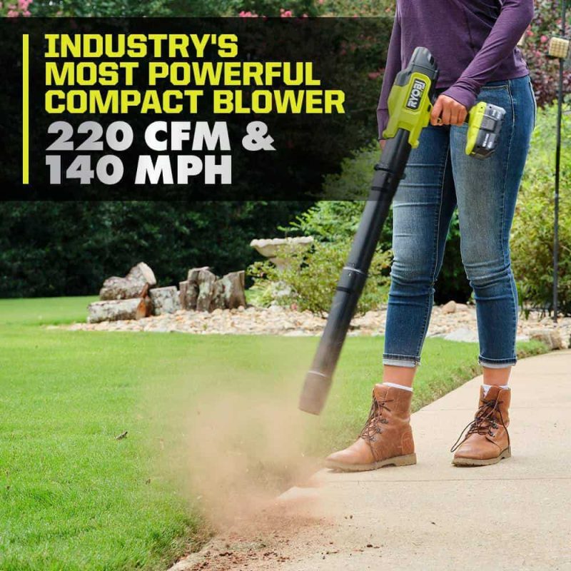 RYOBI ONE+ HP 18V Brushless Cordless Compact Blower, 220 CFM, 140 MPH, Tool-Only - Image 4