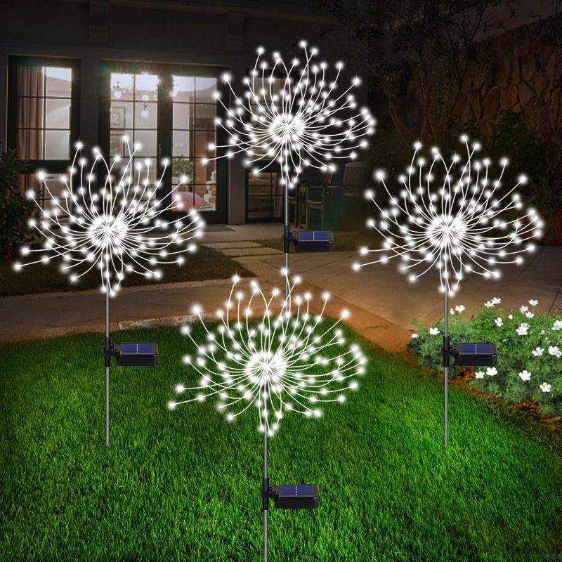 4-Piece Solar Garden Fireworks Lights – IP65 Weatherproof LED Outdoor Lights with Adjustable Modes & DIY Design - Image 14