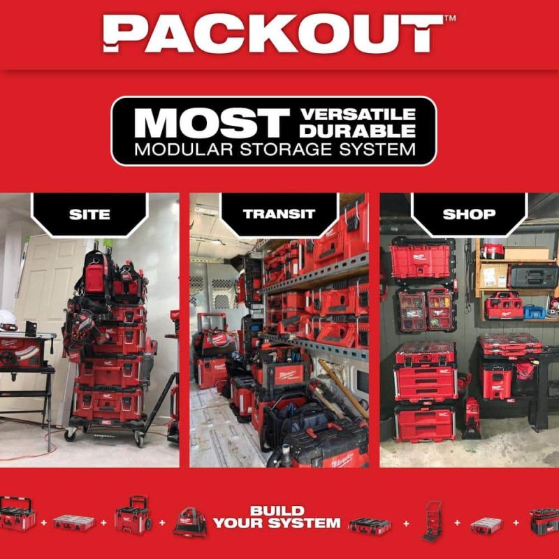 MW PACKOUT 22 in. Rolling Tool Box, 22 in. Large Tool Box and 22 in. Medium Tool Box 8426-8425-8424 - Image 5