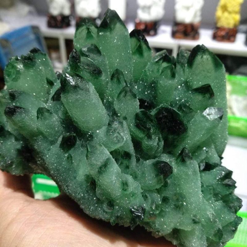 680g Green Phantom Quartz Crystal - Image 10